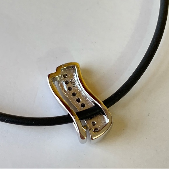 Sterling Silver Fossil Rhinestone Necklace - Picture 6 of 6